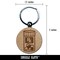 Prescription Pill Bottle Medicine Engraved Wood Round Keychain Tag Charm